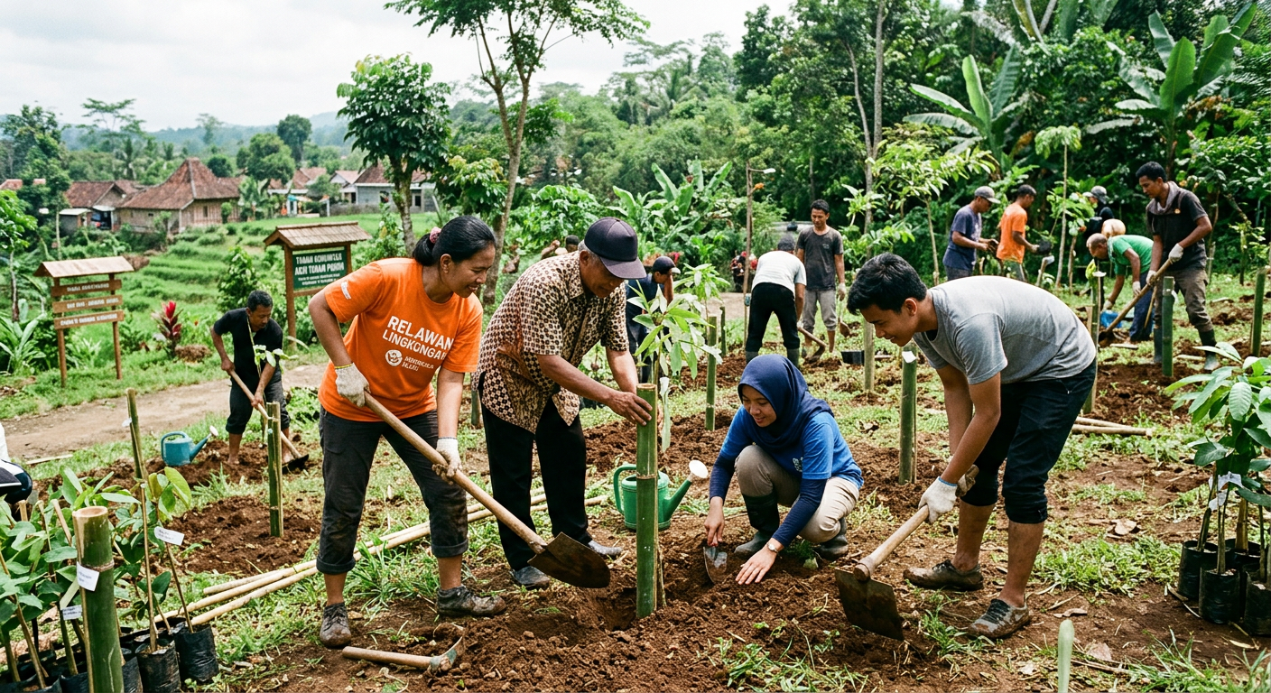LIVESGP PRIZE Hijau - Program lingkungan seperti gotong royong dan penanaman pohon.